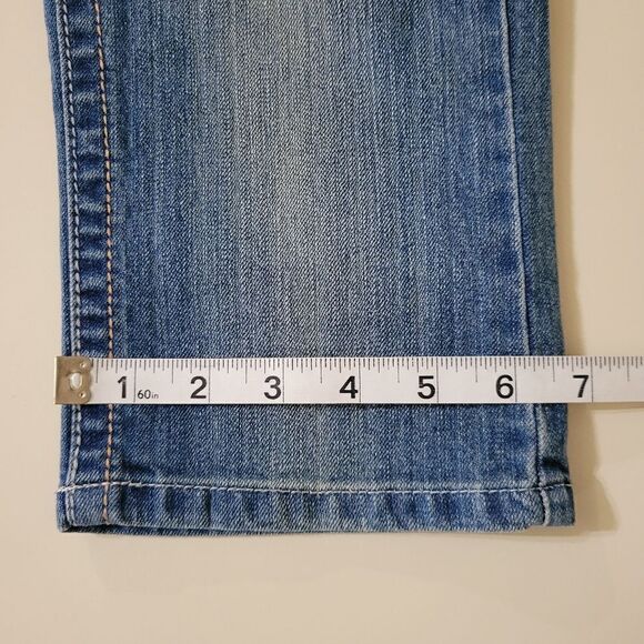 SO Women's Blue 5 Pocket Cuff Capri - Picture 6 of 11